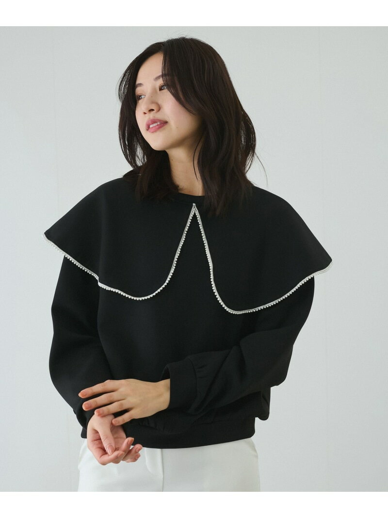 樂天商城 - 【SALE／30%OFF】パール大衿プルオーバー JAYRO ジャイロ トップス カットソー・Tシャツ ブラック ベージュ グレー ホワイト【RBA_E】【送料無料】[Rakuten Fashion]