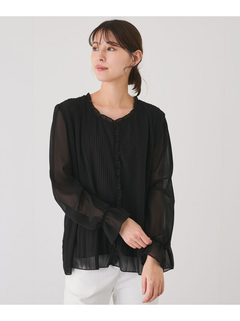 樂天商城 - 【SALE／20%OFF】プリーツチュニックブラウス JAYRO ジャイロ トップス シャツ・ブラウス ブラック ピンク ホワイト【RBA_E】【送料無料】[Rakuten Fashion]