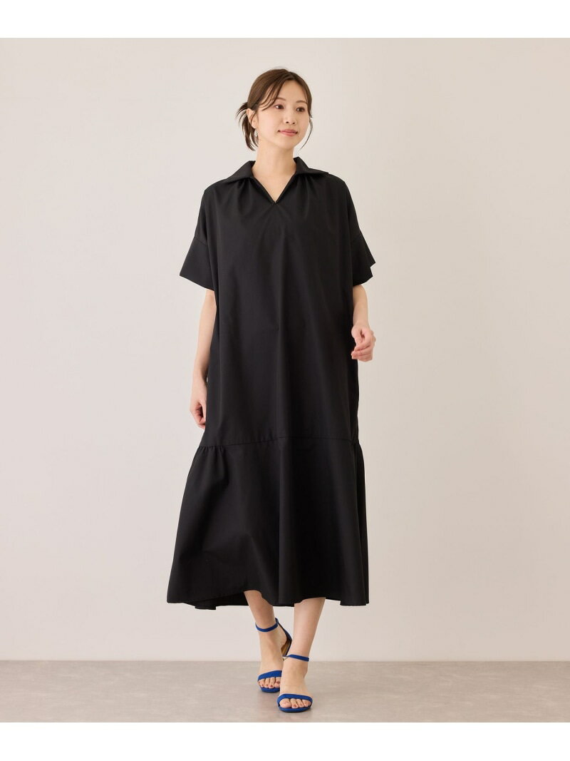 樂天商城 - シャツティアードワンピース JAYRO ジャイロ ワンピース・ドレス シャツワンピース ブラック ブルー レッド【送料無料】[Rakuten Fashion]