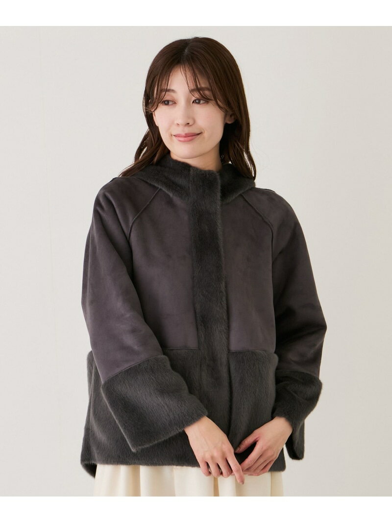 Mouton - 【SALE／30%OFF】フェークムートンファーコート JAYRO ジャイロ ジャケット・アウター ムートンコート グレー ホワイト ベージュ【RBA_E】【送料無料】[Rakuten Fashion]