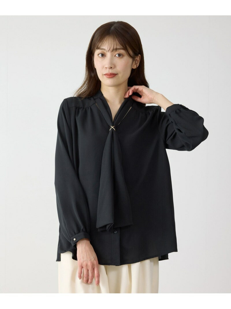 樂天商城 - 【SALE／30%OFF】リングボウタイブラウス JAYRO ジャイロ トップス シャツ・ブラウス ホワイト ベージュ ブラック【RBA_E】[Rakuten Fashion]