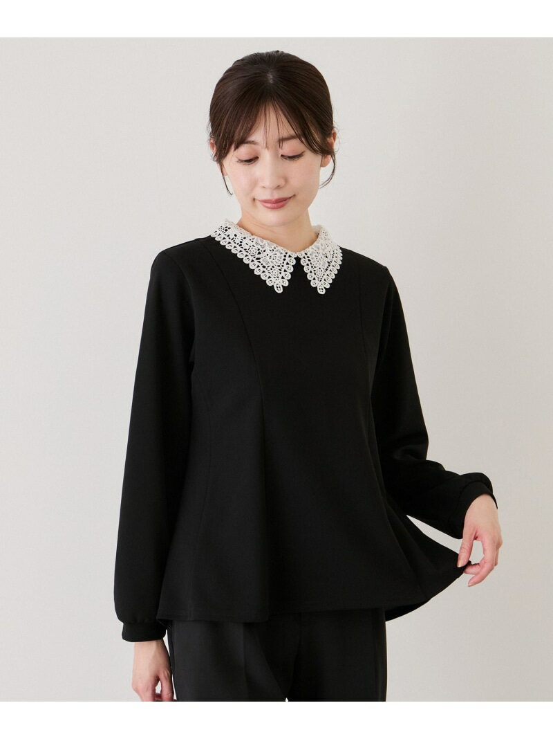 【SALE／20%OFF】衿レースプルオーバー JAYRO ジャイロ トップス その他のトップス ブラック ホワイト ベージュ ネイビー【RBA_E】【送料無料】[Rakuten Fashion]