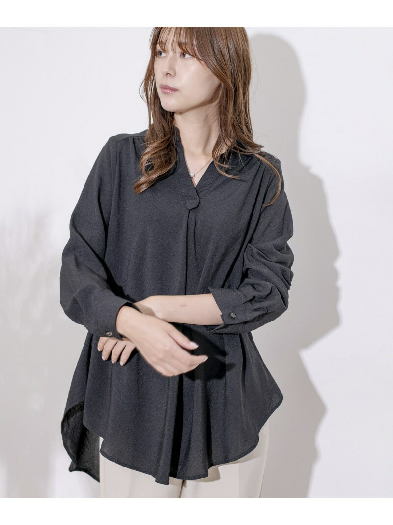 【SALE／50%OFF】スキッパーVネックシャツブラウス JAYRO ジャイロ トップス シャツ・ブラウス グリーン ネイビー ブラック レッド ブルー【RBA_E】[Rakuten Fashion]