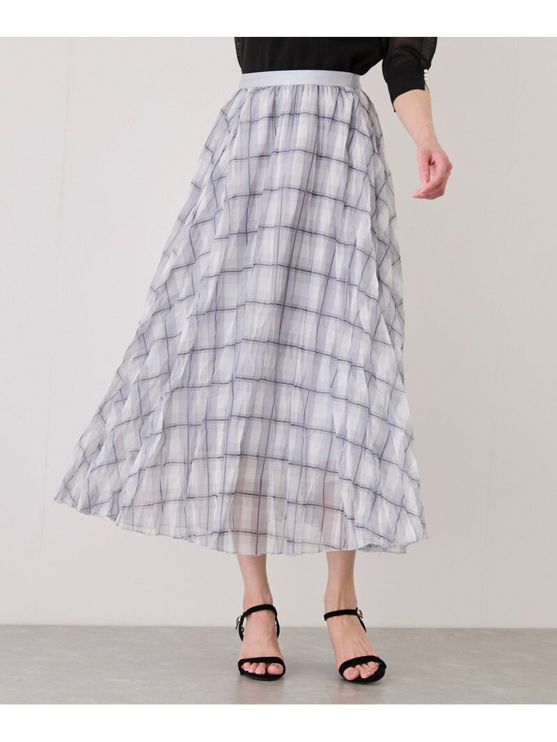 樂天商城 - チェックロングスカート JAYRO ジャイロ スカート その他のスカート グレー ベージュ【送料無料】[Rakuten Fashion]