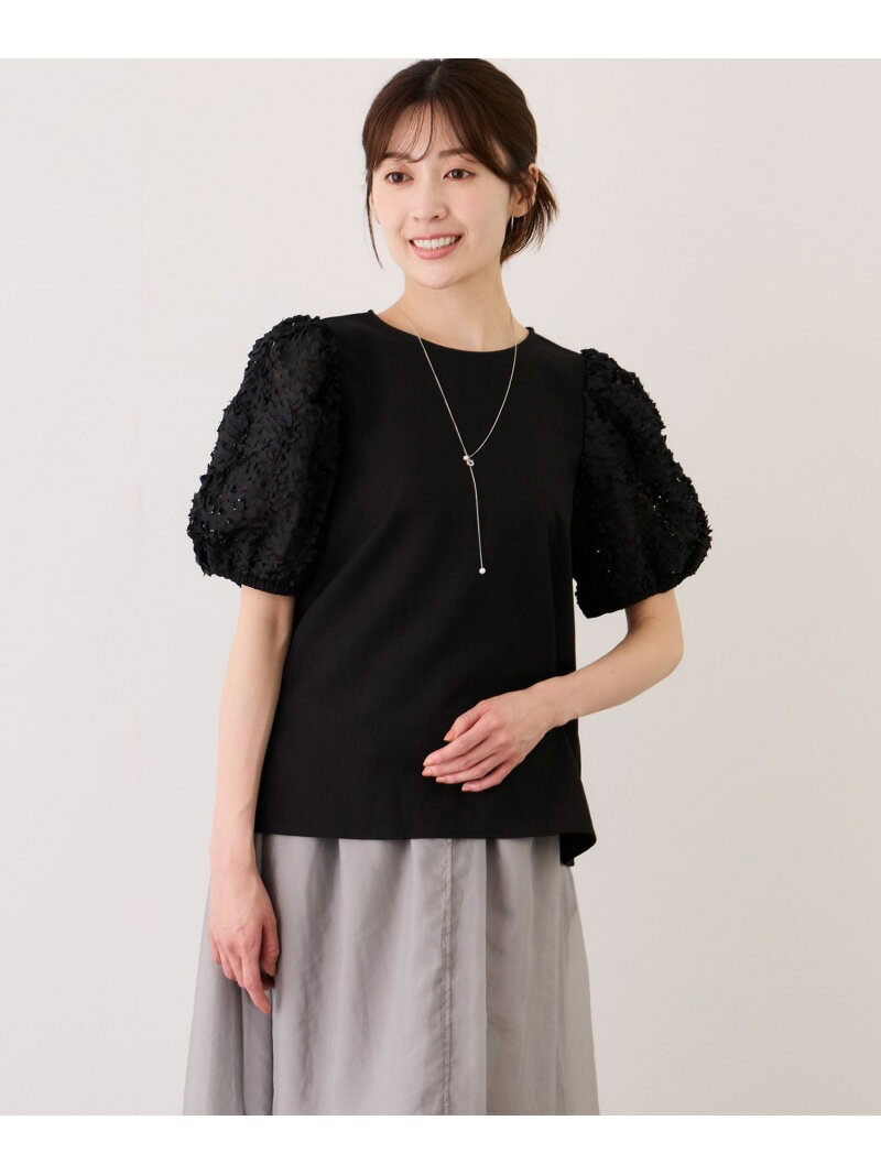 樂天商城 - 【SALE／20%OFF】チュールスリーブブラウス JAYRO ジャイロ トップス シャツ・ブラウス ブラック ホワイト【RBA_E】【送料無料】[Rakuten Fashion]