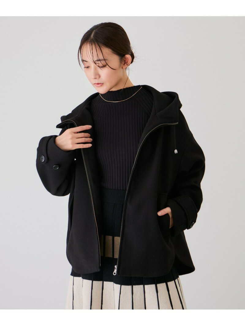 【SALE／30%OFF】ジャージメルトンフード付きショートコート JAYRO ジャイロ ジャケット・アウター その他のジャケット・アウター ブラック グレー ブラウン【RBA_E】【送料無料】[Rakuten Fashion]