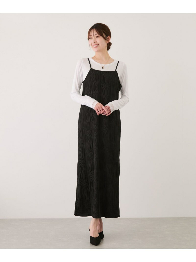 樂天商城 - 【SALE／20%OFF】なみピンタックキャミワンピース JAYRO ジャイロ ワンピース・ドレス ワンピース ベージュ ブラック【RBA_E】【送料無料】[Rakuten Fashion]