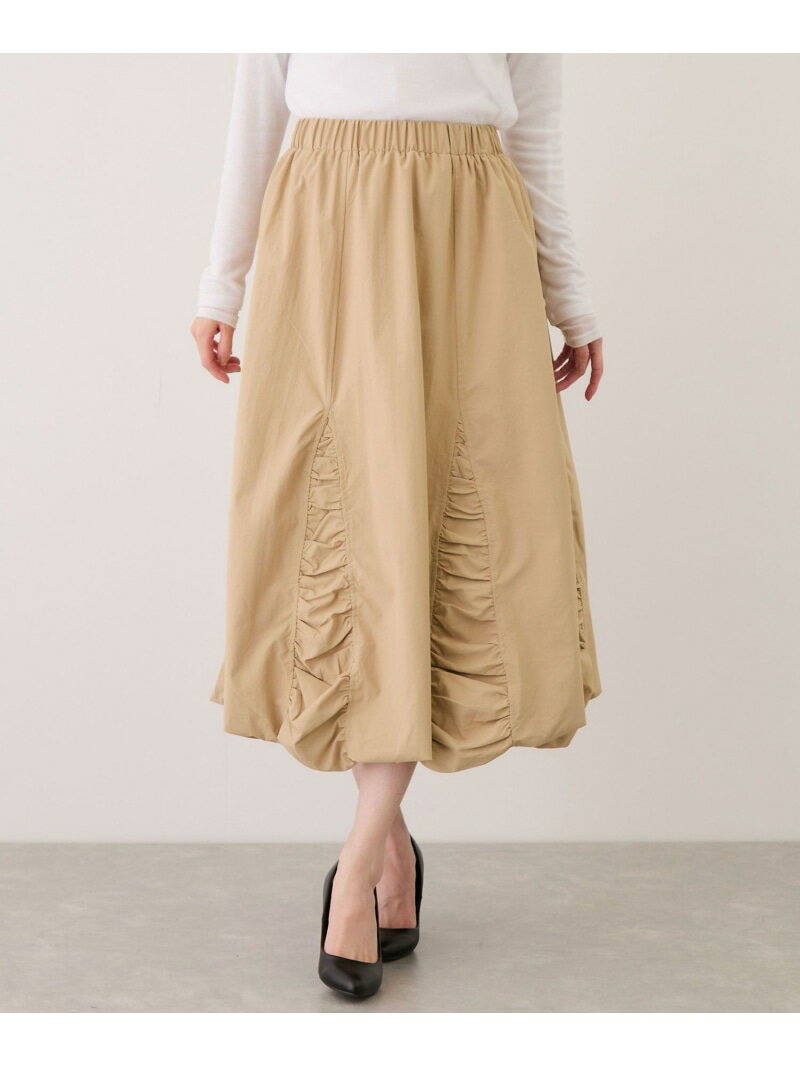 Gathered Panel Midi Skirt JAYRO Skirt Other Skirts Black Beige Gray [Free Shipping] [Rakuten Fashion]