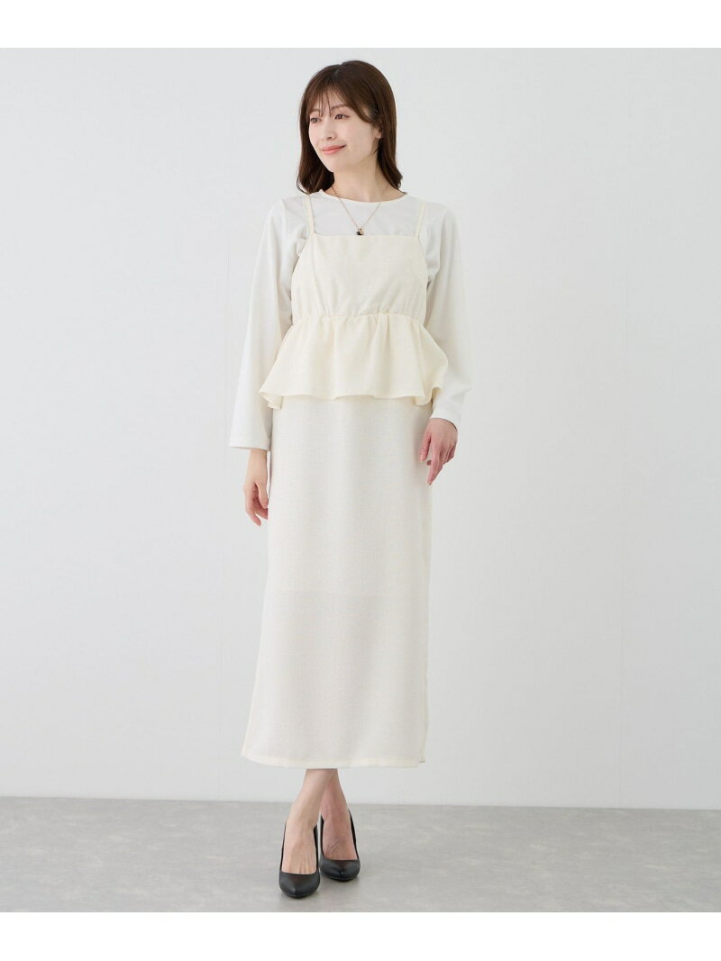 樂天商城 - 【SALE／30%OFF】ペプラムドッキングワンピース JAYRO ジャイロ ワンピース・ドレス ジャンパースカート ホワイト ネイビー ピンク【RBA_E】【送料無料】[Rakuten Fashion]