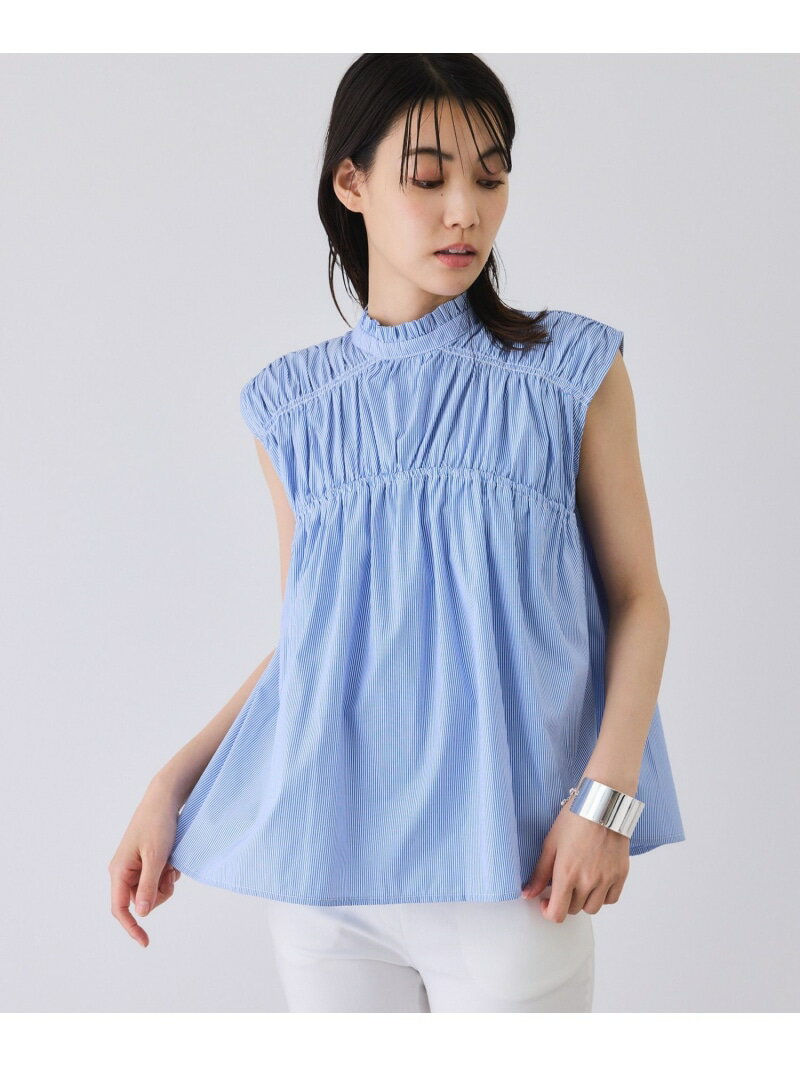 ギャザーノースリーブブラウスJAY...