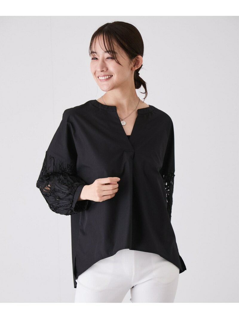 樂天商城 - 【SALE／30%OFF】袖レース使いブラウス JAYRO ジャイロ トップス シャツ・ブラウス ホワイト ブラック ベージュ【RBA_E】【送料無料】[Rakuten Fashion]