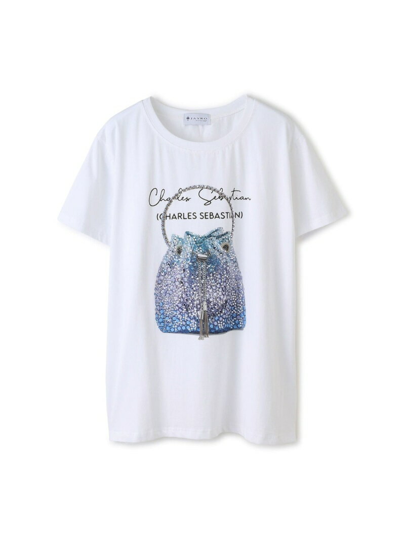 樂天商城 - バッグモチーフ半袖Tシャツ JAYRO ジャイロ トップス カットソー・Tシャツ ホワイト ブラック[Rakuten Fashion]