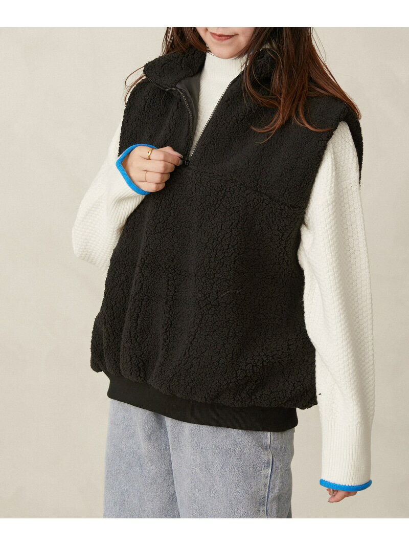 【SALE／50%OFF】スタンドハーフZIP ベストプルオーバー JAYRO ジャイロ トップス ベスト・ジレ ブラック ブラウン ホワイト【RBA_E】[Rakuten Fashion]