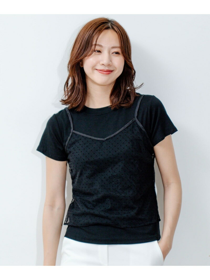 樂天商城 - 【SALE／50%OFF】シアーキャミTシャツセット JAYRO ジャイロ トップス カットソー・Tシャツ ブラック ホワイト【RBA_E】[Rakuten Fashion]