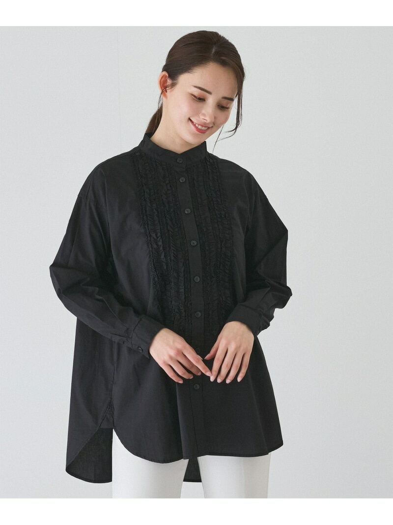 樂天商城 - 【SALE／50%OFF】フリルピンタックチュニックブラウス JAYRO ジャイロ トップス シャツ・ブラウス ベージュ ホワイト ブラック【RBA_E】[Rakuten Fashion]
