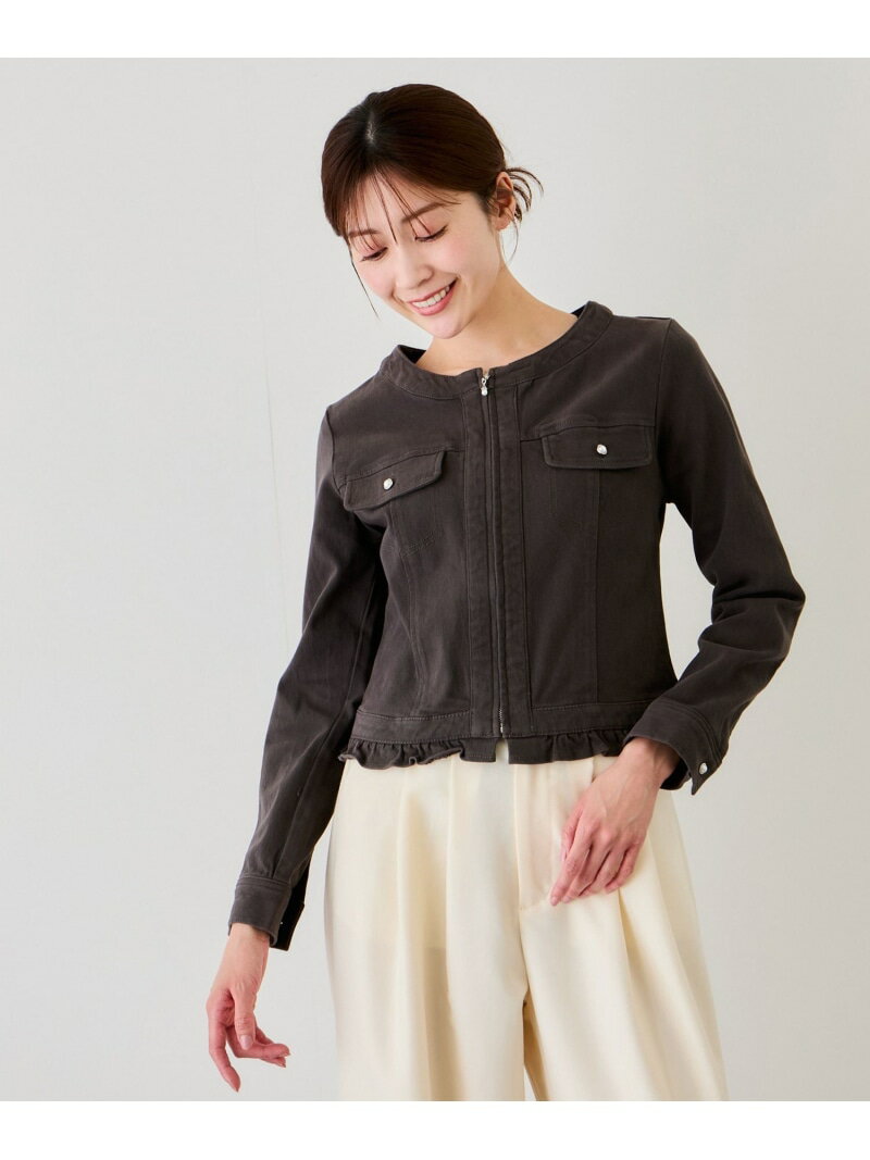 樂天商城 - 【SALE／20%OFF】ツイルノーカラーブルゾン JAYRO ジャイロ ジャケット・アウター ノーカラージャケット グレー ホワイト ベージュ ピンク【RBA_E】【送料無料】[Rakuten Fashion]