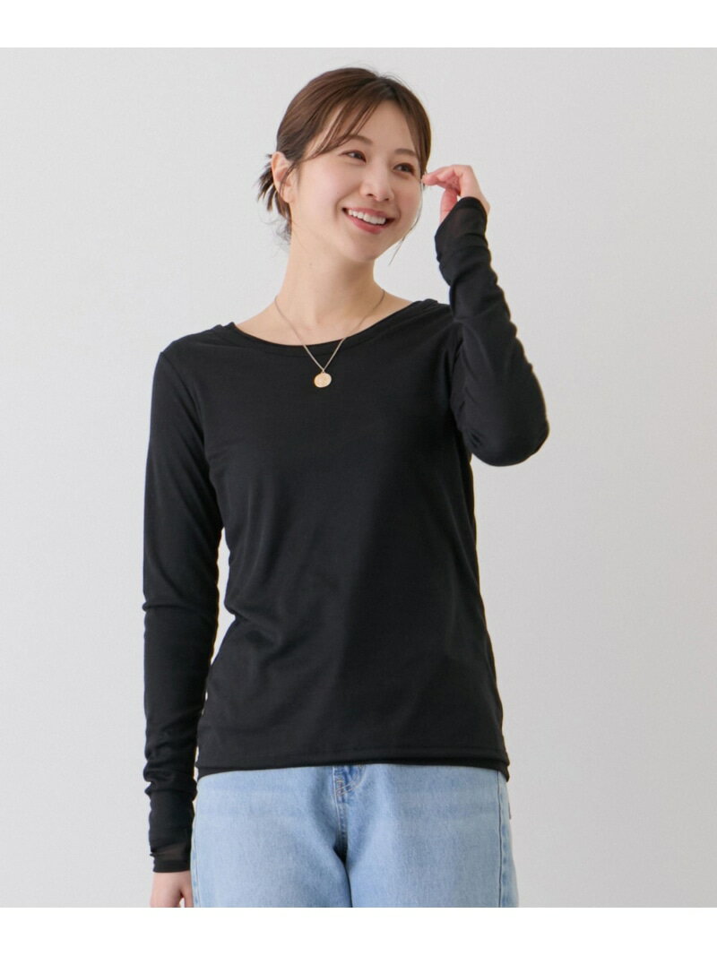 【SALE／20%OFF】シアーフライス*チュールレイヤードプルオーバー JAYRO ジャイロ トップス カットソー・Tシャツ ブラック ホワイト ピンク【RBA_E】【送料無料】[Rakuten Fashion]