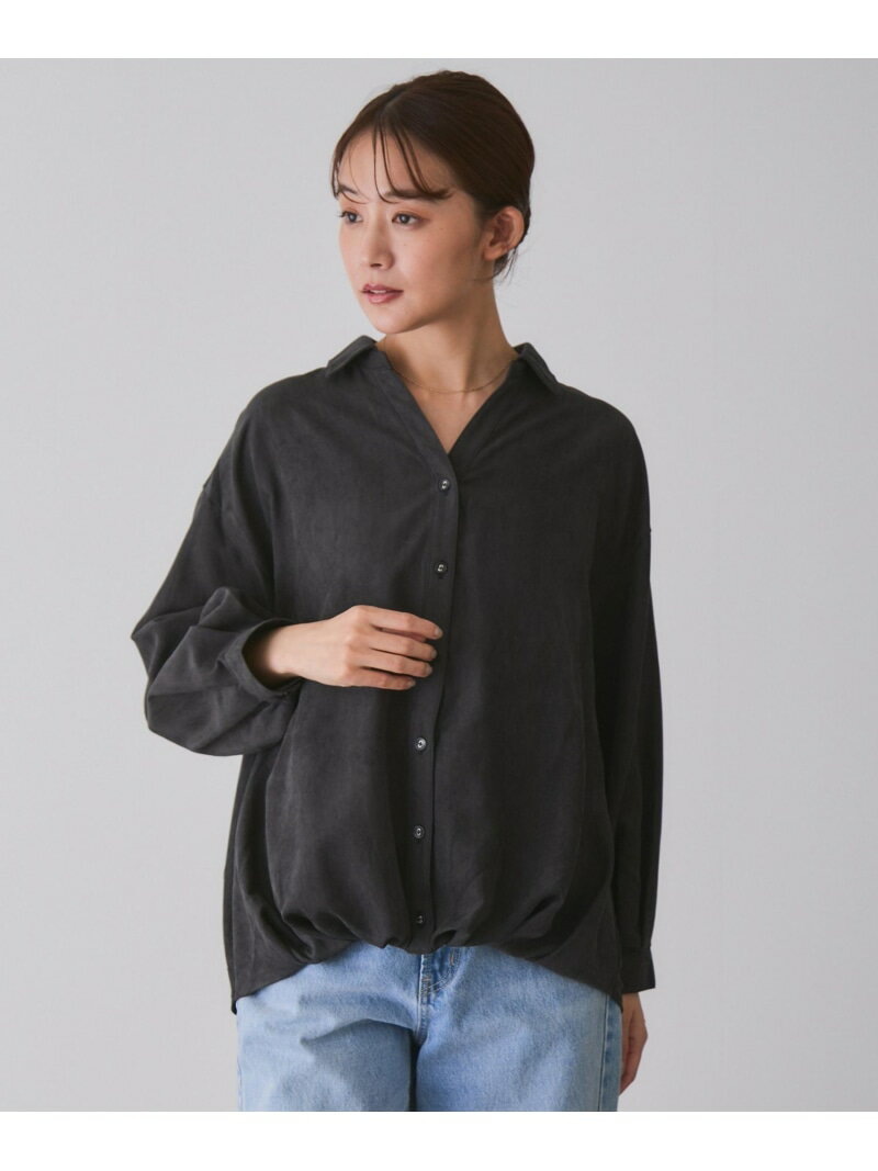 樂天商城 - 【SALE／30%OFF】マイクロコール裾タックブラウス JAYRO ジャイロ トップス シャツ・ブラウス ピンク ブラック ベージュ ブルー【RBA_E】[Rakuten Fashion]