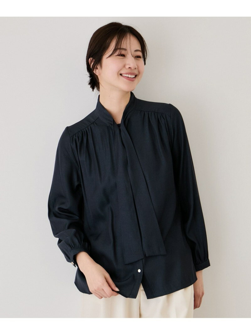 樂天商城 - 【SALE／30%OFF】ナローボウタイブラウス JAYRO ジャイロ トップス シャツ・ブラウス ブルー ネイビー【RBA_E】[Rakuten Fashion]
