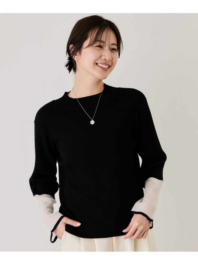 樂天商城 - 【SALE／30%OFF】袖口シアーリブハイネックニット JAYRO ジャイロ トップス ニット ブラック グレー ホワイト ブルー【RBA_E】[Rakuten Fashion]