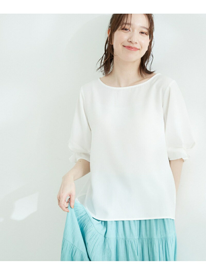 【SALE／30%OFF】袖タックブラウス JAYRO ジャイロ トップス シャツ・ブラウス ネイビー ホワイト オレンジ ブルー【RBA_E】[Rakuten Fashion]