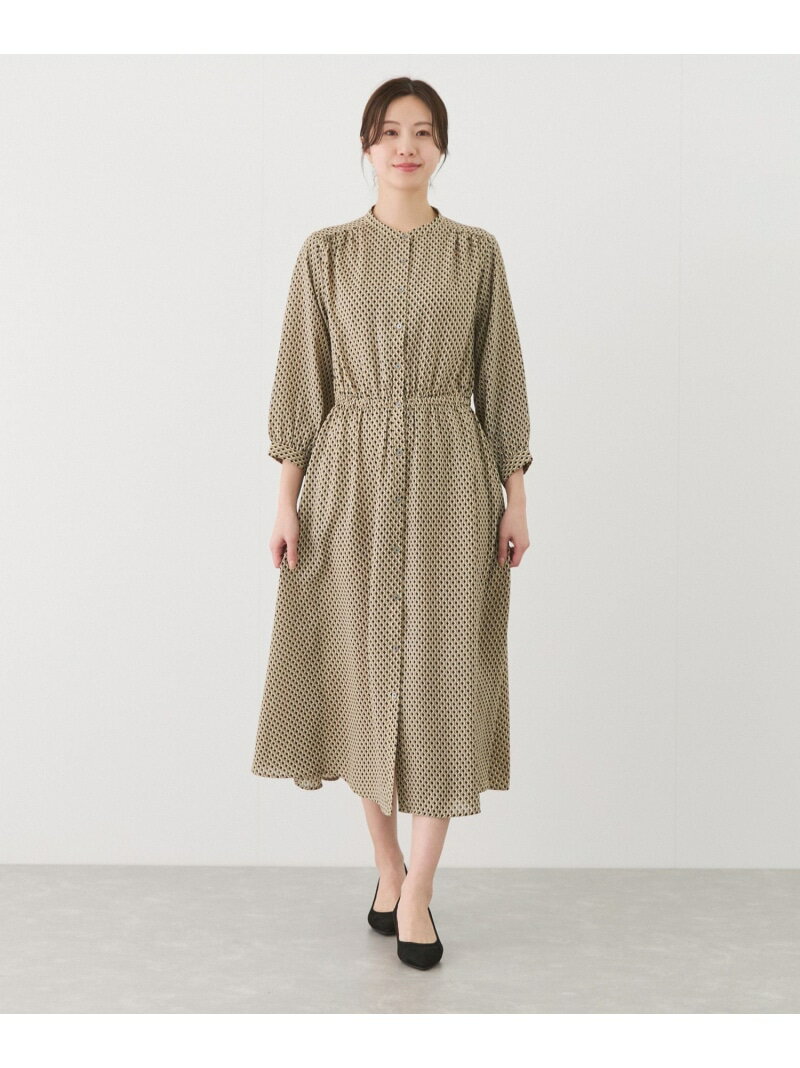 樂天商城 - 【SALE／30%OFF】前開き幾何学柄ワンピース JAYRO ジャイロ ワンピース・ドレス ワンピース ブラック ホワイト ブラウン【RBA_E】【送料無料】[Rakuten Fashion]