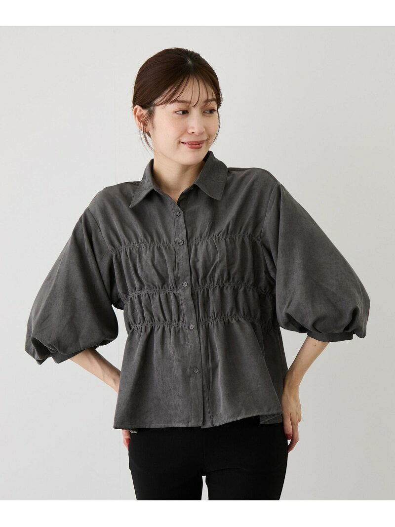 【SALE／20%OFF】マイクロコールシャーリングブラウス JAYRO ジャイロ トップス シャツ・ブラウス グレー ブルー ベージュ【RBA_E】【送料無料】[Rakuten Fashion] jayro-10004434 JAYRO パッケージ画像