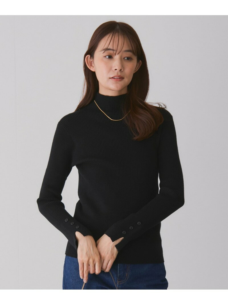 袖口ボタン付きニット JAYRO ジャイロ トップス ニット ホワイト ベージュ ブラック【送料無料】[Rakuten Fashion]