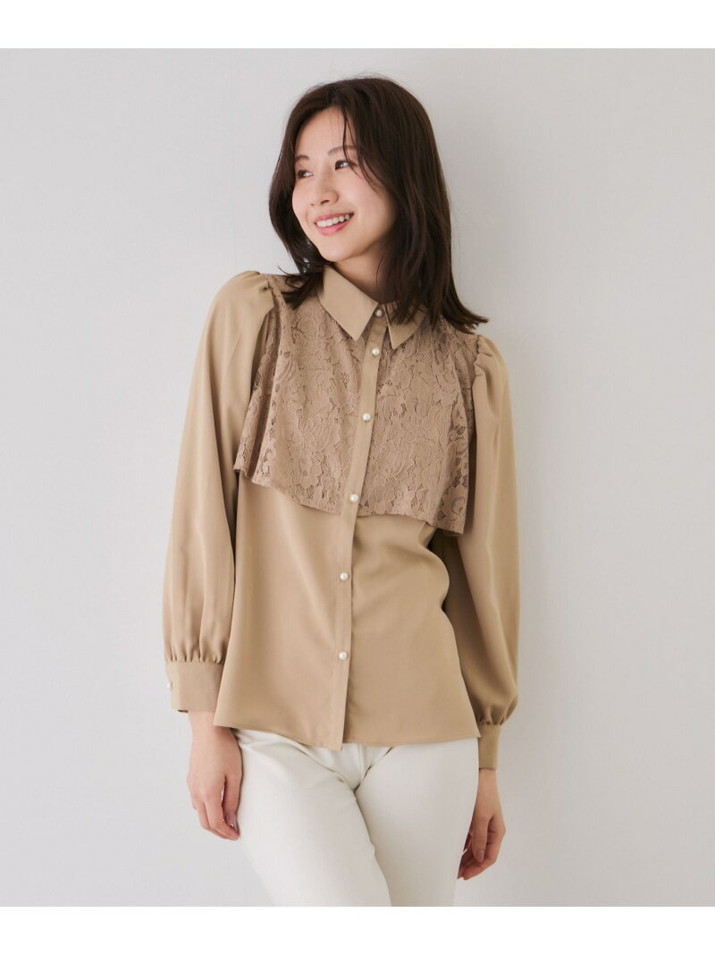 樂天商城 - 【SALE／30%OFF】フロントレースブラウス JAYRO ジャイロ トップス シャツ・ブラウス ブラック ホワイト ベージュ【RBA_E】【送料無料】[Rakuten Fashion]