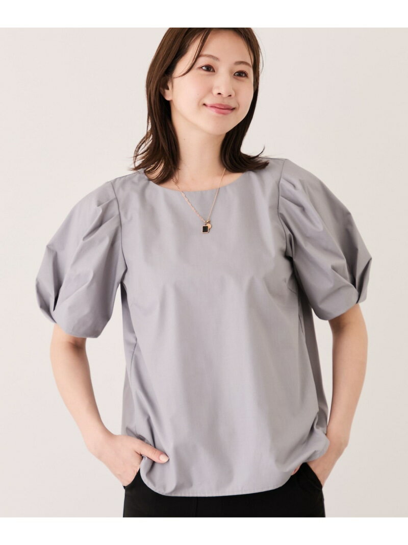 樂天商城 - 【SALE／20%OFF】袖タックブラウス JAYRO ジャイロ トップス シャツ・ブラウス ブルー ネイビー ホワイト【RBA_E】【送料無料】[Rakuten Fashion]