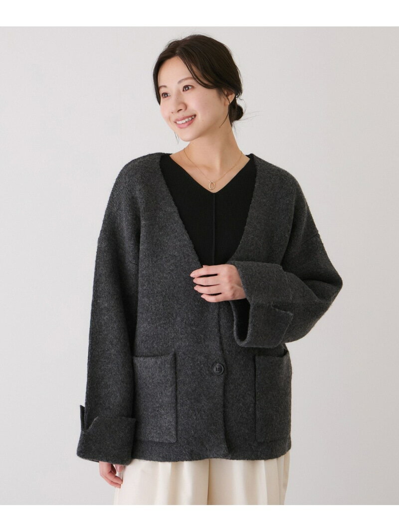 樂天商城 - 【SALE／30%OFF】ヤクタッチワイドスリーブニットジャケット JAYRO ジャイロ トップス カーディガン ベージュ グレー【RBA_E】【送料無料】[Rakuten Fashion]
