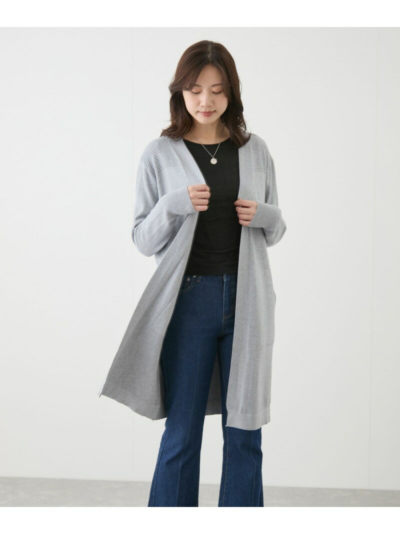 【SALE／30%OFF】リブ切替ロングカーディガン JAYRO ジャイロ トップス カーディガ...