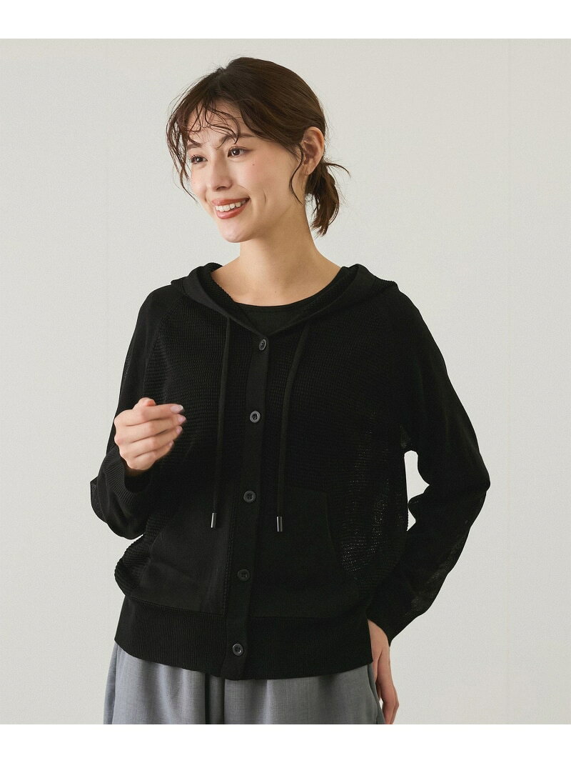 樂天商城 - 【SALE／30%OFF】フード付ニットカーディガン JAYRO ジャイロ トップス カーディガン ベージュ グリーン ブラック ホワイト【RBA_E】【送料無料】[Rakuten Fashion]
