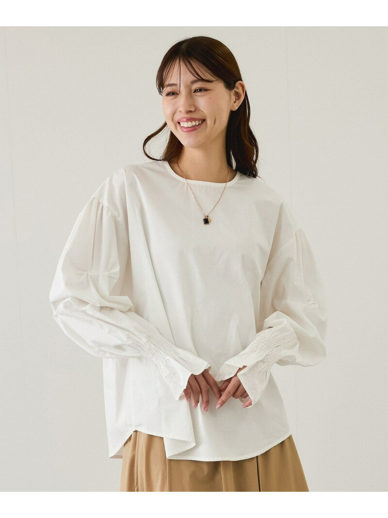 【SALE／30%OFF】袖ギャザーブラウス JAYRO ジャイロ トップス シャツ・ブラウス ホワイト ブラック【RBA_E】【送料無料】[Rakuten Fashion]