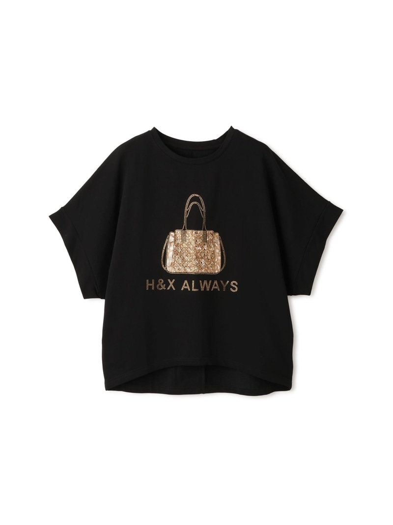 樂天商城 - スパンコール刺繍バッグモチーフT JAYRO ジャイロ トップス カットソー・Tシャツ ベージュ ブラック ホワイト【送料無料】[Rakuten Fashion]