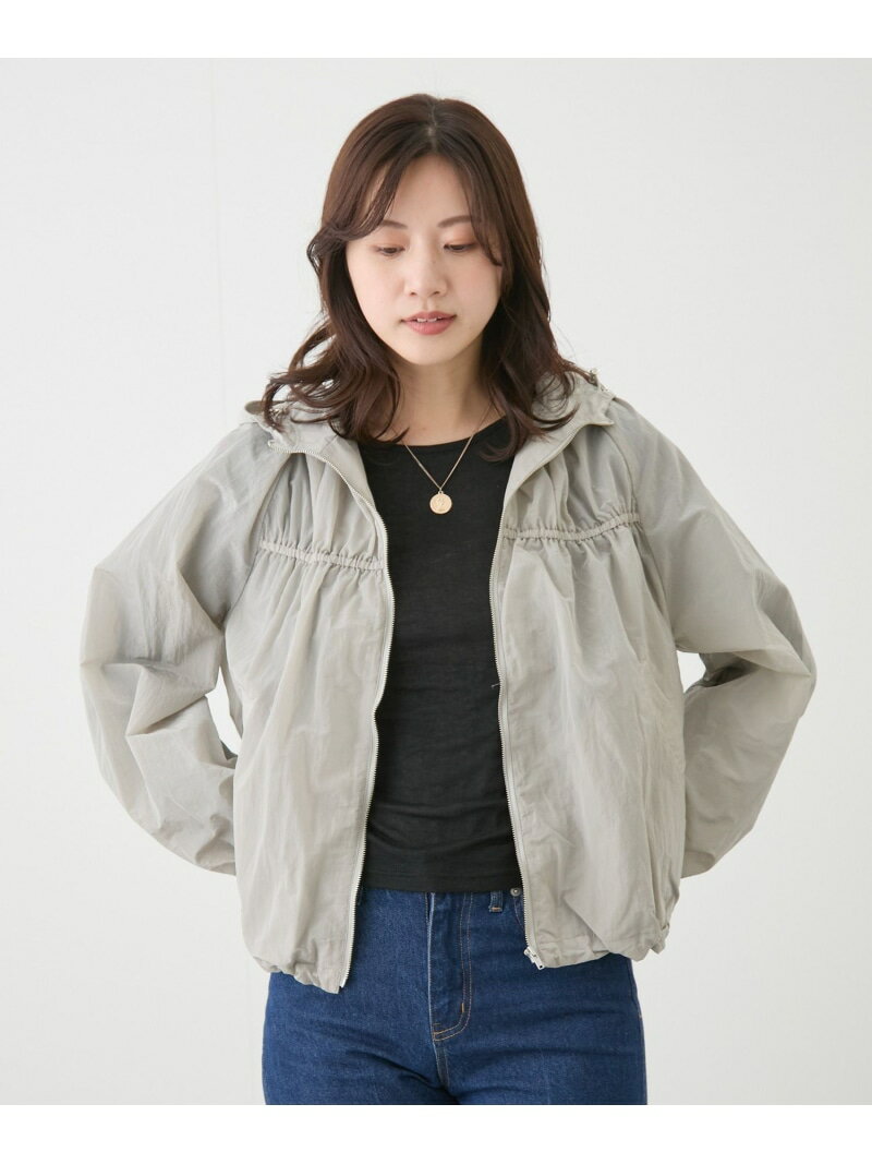 樂天商城 - 【SALE／30%OFF】ギャザーフーディーブルゾン JAYRO ジャイロ ジャケット・アウター ブルゾン・ジャンパー グレー ベージュ ネイビー【RBA_E】【送料無料】[Rakuten Fashion]