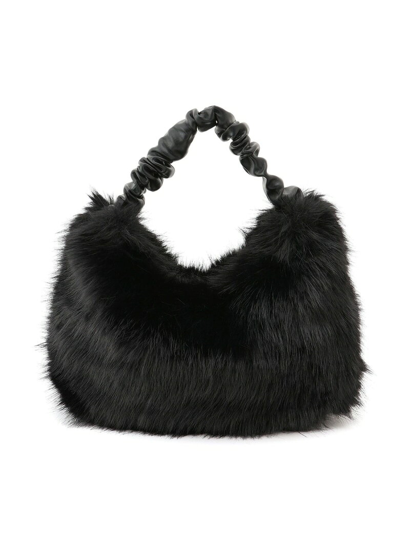樂天商城 - 【SALE／20%OFF】ギャザーハンドルフェイクファーショルダーバッグ JAYRO ジャイロ バッグ ショルダーバッグ ベージュ ブラック【RBA_E】[Rakuten Fashion]