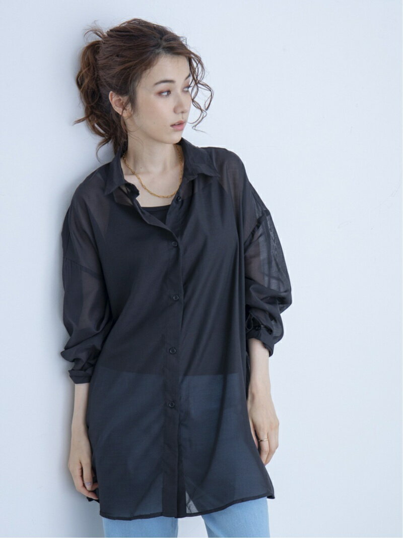 【SALE／50%OFF】(W)キャミ付シアーエステルシャツ JAYRO ジャイロ トップス シャツ・ブラウス カーキグリーン ブラック グレー【RBA_E】[Rakuten Fashion]