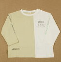 30%OFF セール SALE 【3枚で送料無料】長袖Tシャツ 切替 ロゴ ドロップショルダー 男の子 キッズサイズ 子供服 リオボーイズ RIO BOYS