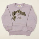 50%OFF セール SALE 裏起毛トレーナー チェック リボン 女の子 キッズサイズ 子供服 パルハウス PAL HOUSE