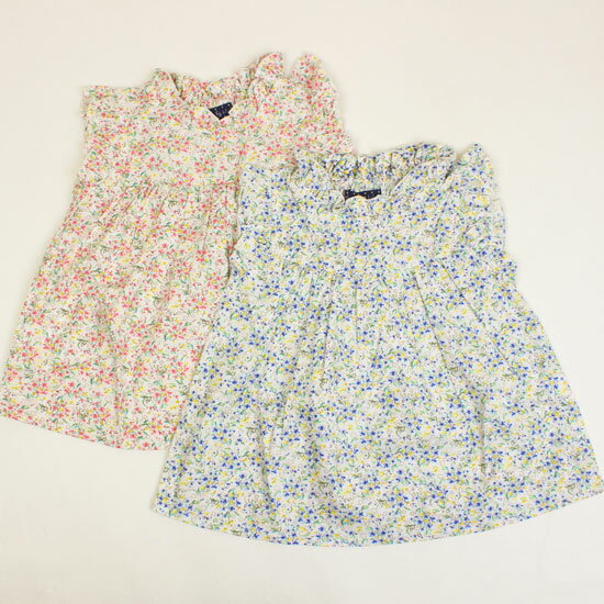 30％OFF セール SALE 【3枚で送料無料】ブラウス ノースリーブ スタンドカラー ピンク ブルー 花柄 女の子 キッズサイズ 子供用 S.T.クローゼット S.T.CLOSET