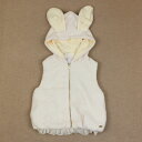 30%OFF セール SALE ベスト ボア うさ耳フード 裾チュール 女の子 キッズサイズ 子供服 ラ ポシェ ビスキュイ la poche biscuit