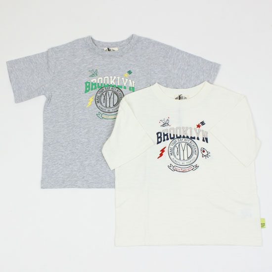 樂天商城 - 30％OFF セール SALE 【3枚で送料無料】 半袖Tシャツ ロゴ カレッジ風 男の子 キッズサイズ 子供服 メイクユアデイ MAKE YOUR DAY