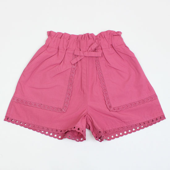 樂天商城 - 30％OFF セール SALE 【3枚で送料無料】 ショートパンツ スカラップ 無地 女の子 キッズサイズ 子供用 S.T.クローゼット S.T.CLOSET