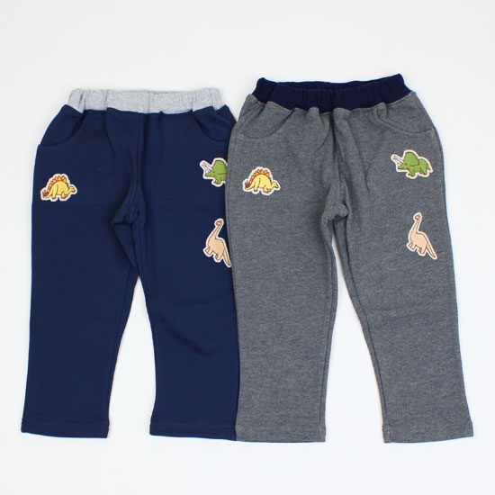 樂天商城 - 裏毛長パンツ 恐竜 ワッペン 男の子 子供服 キッズサイズ コペック L.COPECK