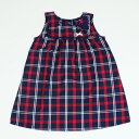 【3枚で送料無料】 チェックワンピース ノースリーブ リボン キッズサイズ 女の子 子供服 クレッシェント Cres cent