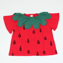 【3枚で送料無料】 半袖Tシャツ いちご なりきり 衿 女の子 キッズサイズ 子供服 チークルーム CHEEK ROOM