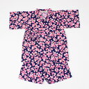 【3枚で送料無料】甚平 じんべい サクラ 桜 和柄 上下セット 子供用 キッズ ベビー 女の子 100cm 110cm 120cm 130cm ベビーサイズ 日本製 メイドインジャパン MADE IN JAPAN 綿100%