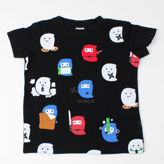 樂天商城 - 【3枚で送料無料】 半袖Tシャツ オバケ 忍者 男の子 キッズサイズ 子供服 チークルーム CHEEK ROOM