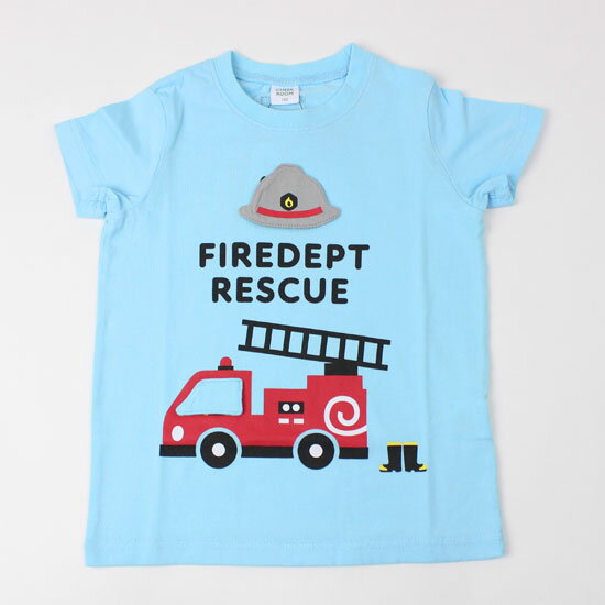 樂天商城 - 【3枚で送料無料】 半袖Tシャツ 消防車 女の子 男の子 キッズサイズ 子供服 チークルーム CHEEK ROOM